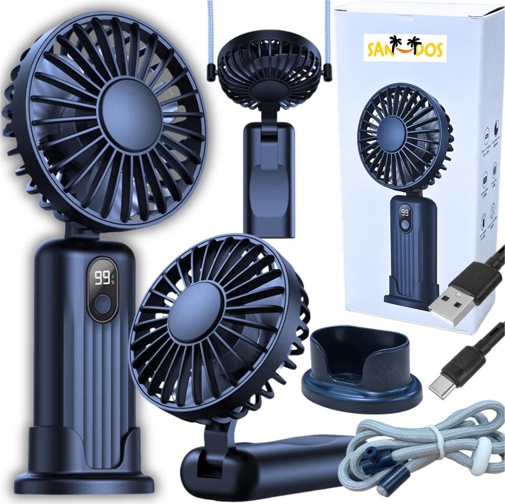 Prenosný mini ventilátor s prenosným stojanom USB Obrázok produktu 