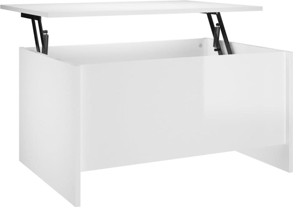 vidaXL Couchtisch Hochglanz-Weiß 80x55,5x41,5 cm Holzwerkstoff