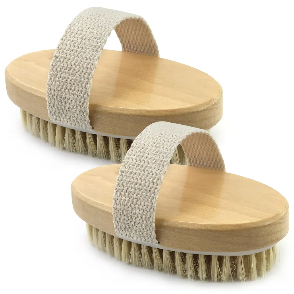 Brosse de Massage Lymphatique pour le Corps : Duo Exfoliant Naturel