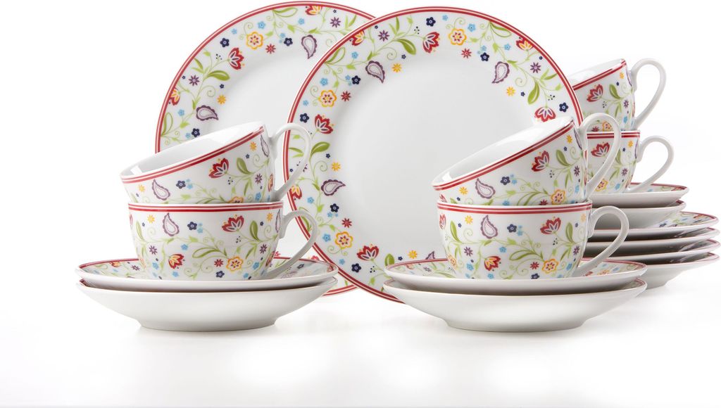 Kávový servis Flirt Doppio Shanti 18 dílů s květinovým Obrázek produktu 