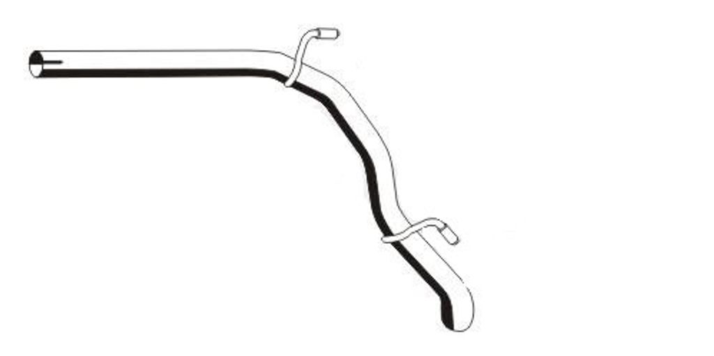 VEGAZ Abgasrohr Auspuffrohr für VW CRAFTER 30-50 Pritsche/Fahrgestell (2F) Hinten MR-317