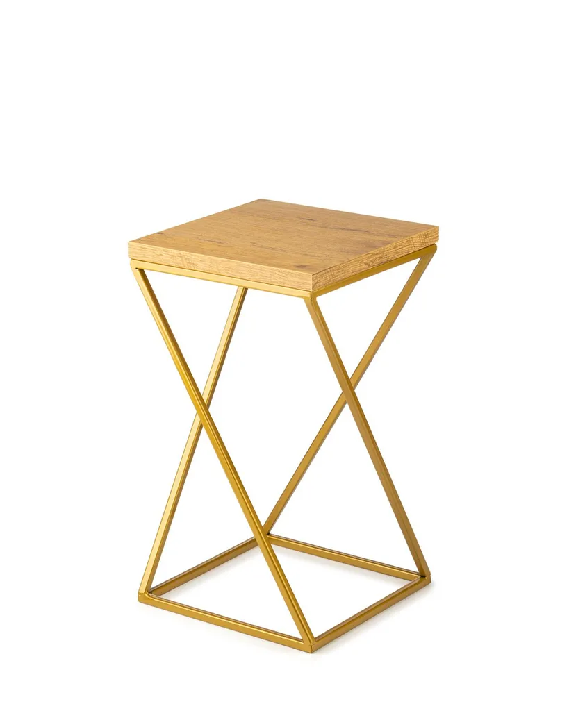 Sellette à Fleurs 40 cm en Acier Noir Robuste au Design Loft Minimaliste