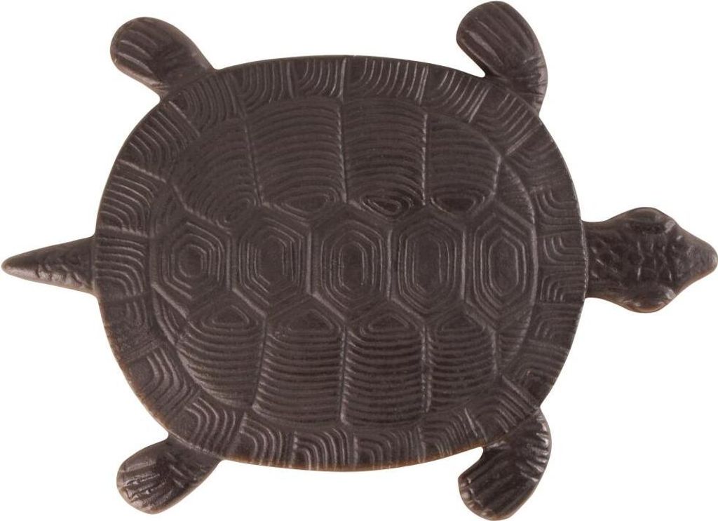 2 Stück Esschert Design Gehwegplatten, Gartenplatten, Trittplatten, Terrassenplatten Motiv Schildkröte, ca. 32 cm x 23 cm x 1,8 cm