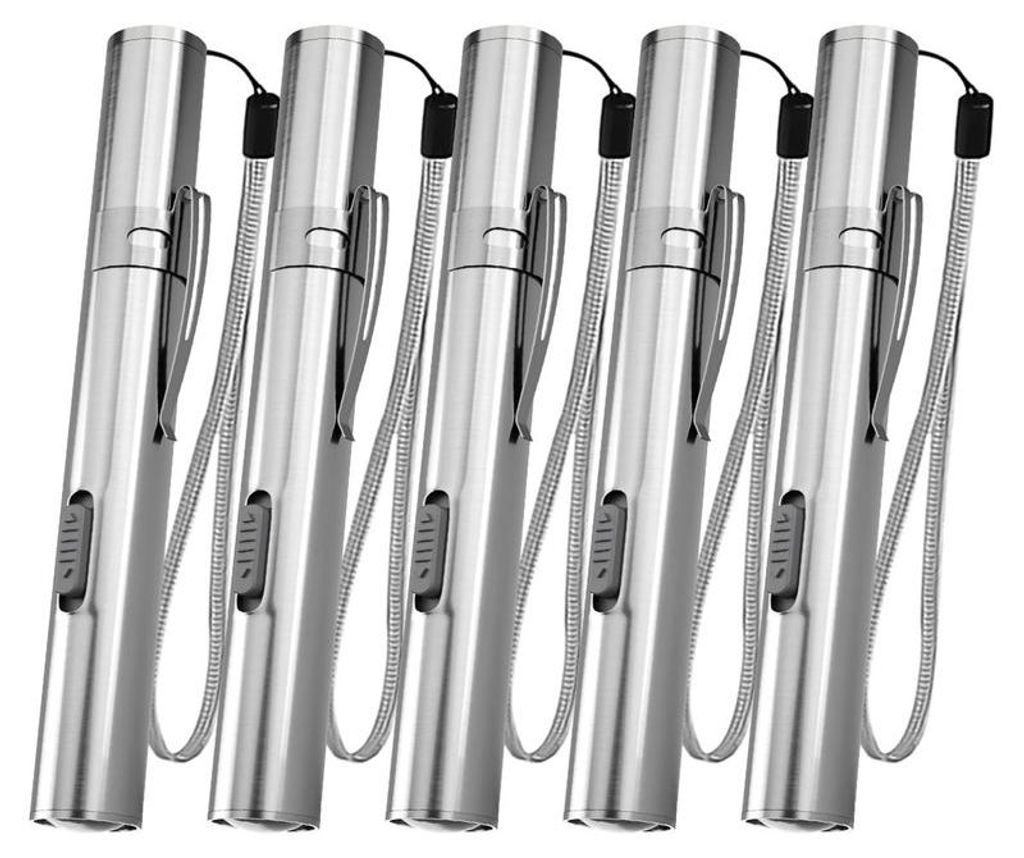 5 Stück LED Mini-Taschenlampe, Wiederaufladbares USB Produktbild 