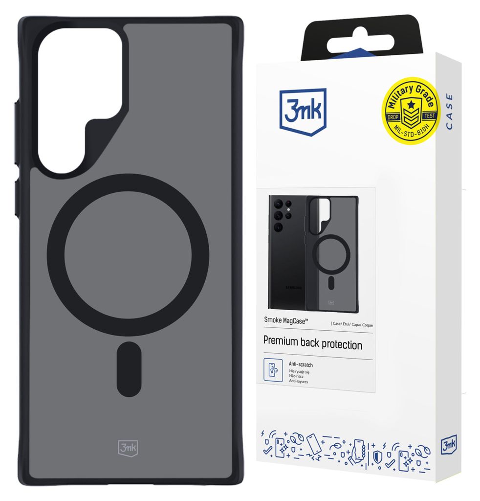 3MK Smoke MagCase, Pokrowiec, Samsung, Galaxy S22 Ultra 5G, Zdjęcie produktu 