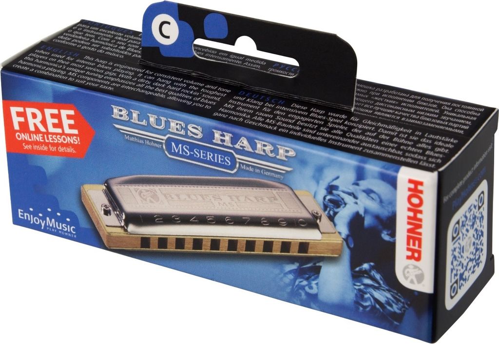 Hohner Blues Harp MS Richter-C Diatonisch Mundharmonika