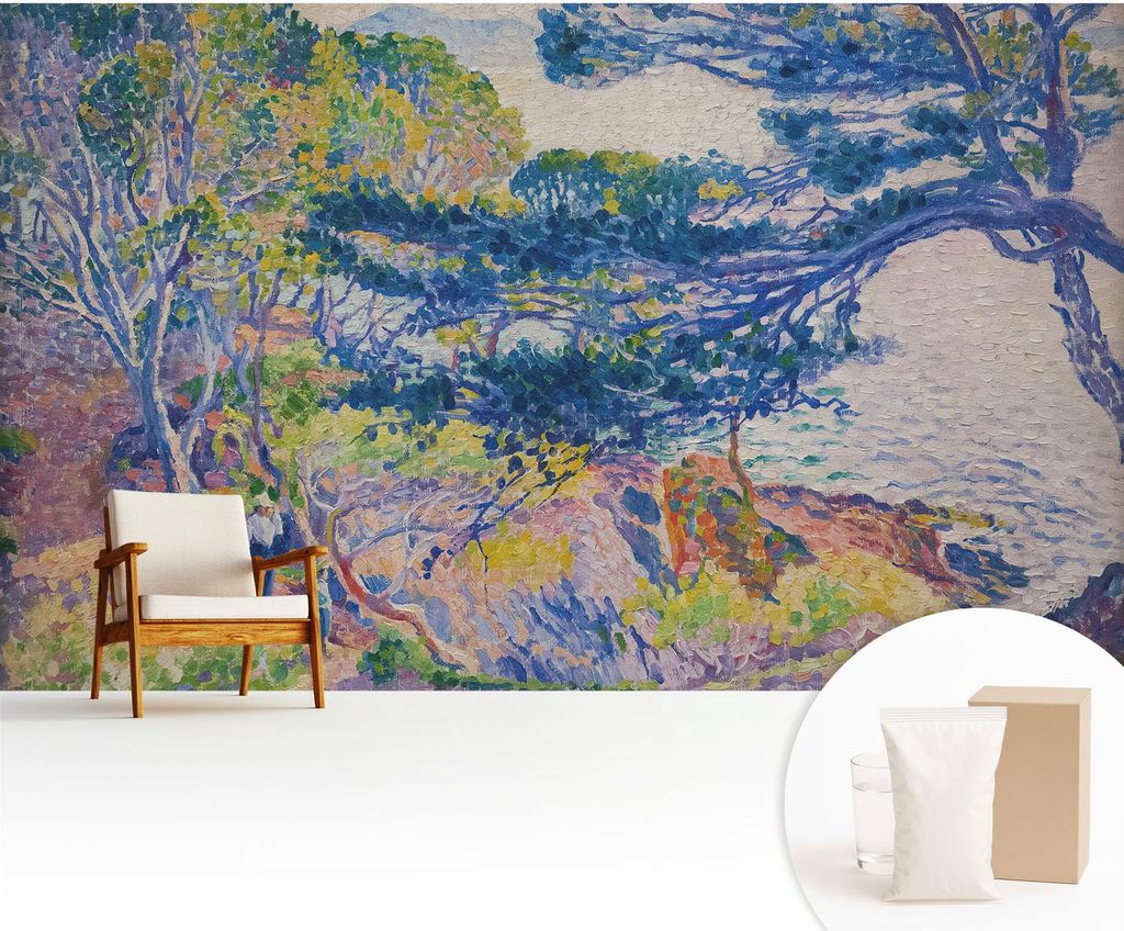 Fototapete - 416x254 cm - Tapete - Wandtapete - Wandbilder - Dekofolie - Tapete Folie - Wand - Dekoration - Wohnzimmer - Impressionistische Landschaft
