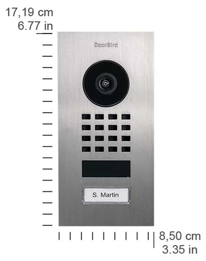 DoorBird IP Video D1101VFM Türstation Unterputz Edelstahl Produktbild 