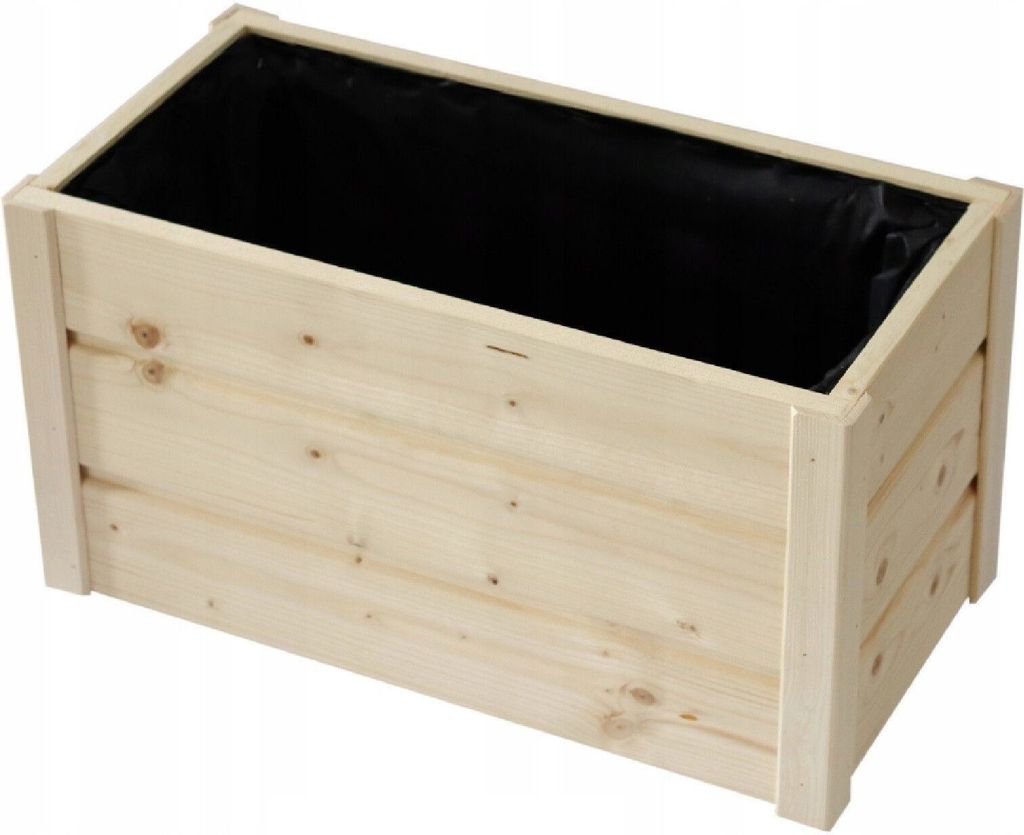 Blumentopf mit Folie Kasten Pflanzkübel Blumenkübel Produktbild 