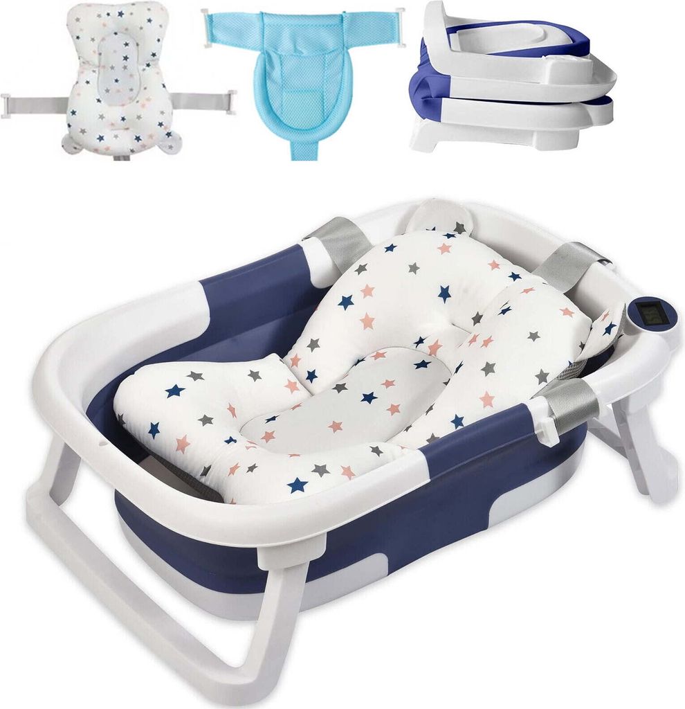 Baby Badewanne Faltbare Babybadewanne mit Thermometer, Produktbild 1