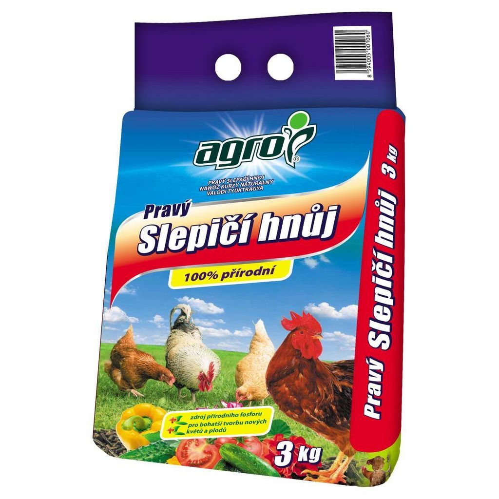AGRO CS a.s. AGRO Pravý slepičí hnůj 3kg Obrázek produktu 