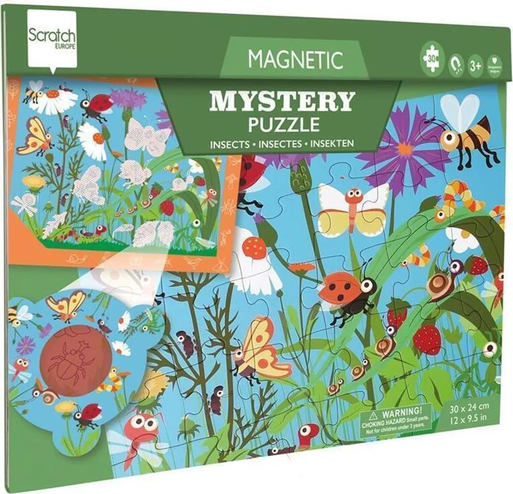 Puzzle magnétique animaux jardin Scratch : activité calme voyage enfant