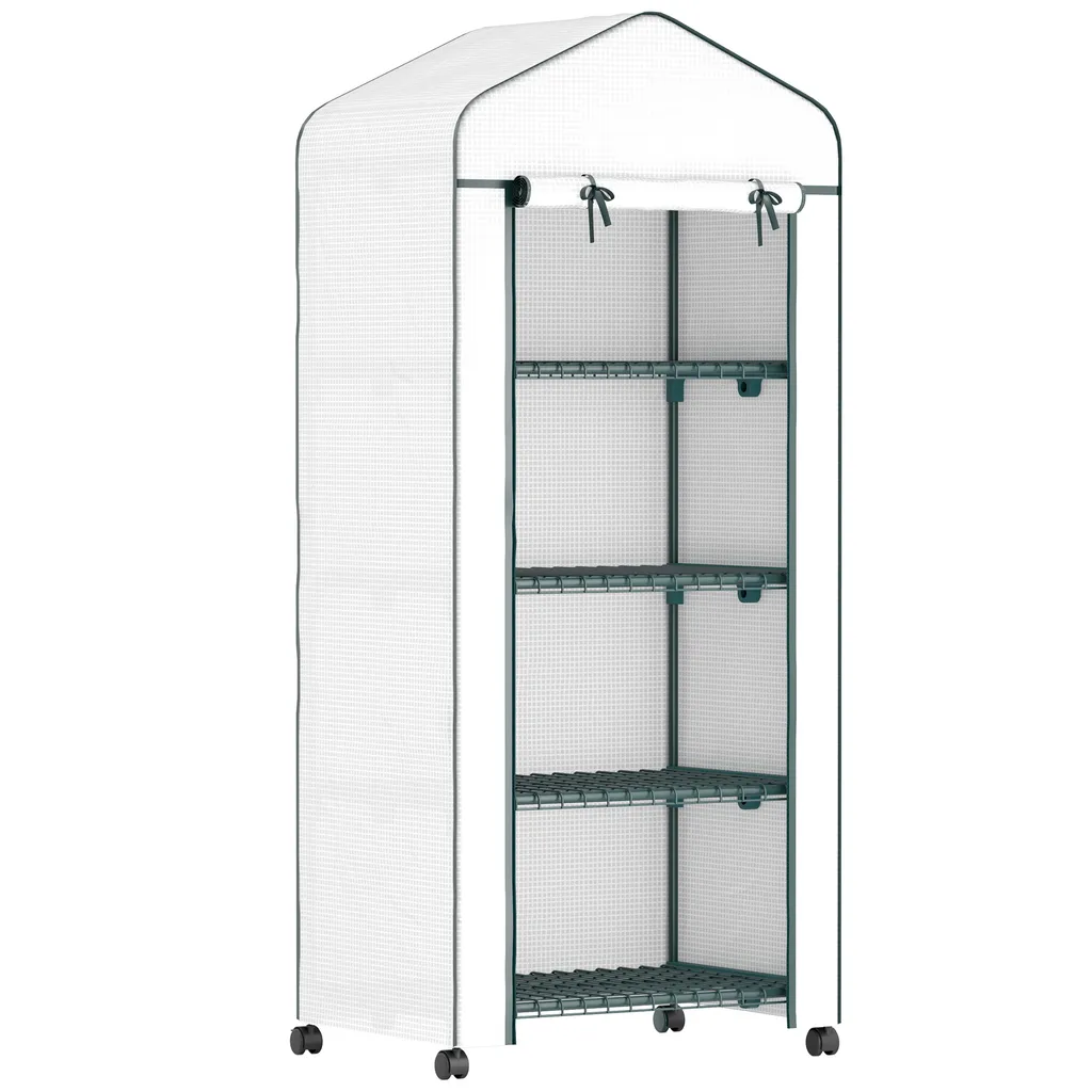 Serra da Balcone Outsunny 69x50x165cm - Acciaio Resistente Inverno