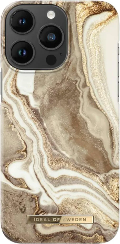 Custodia iDeal of Sweden iPhone 14 Pro Max Golden Sand Marble | Cover Lusso