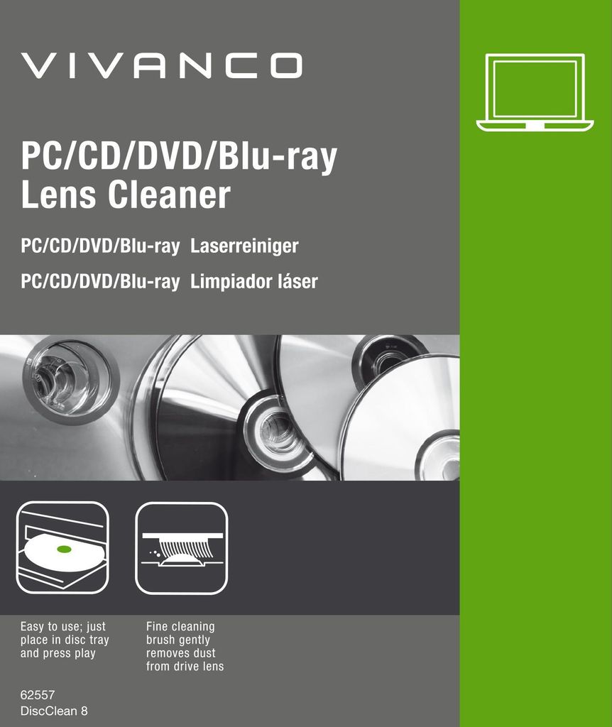ViVanco™DISCCLEAN 8, Reinigungs-CD, CD's/DVD's, 1 Stück(e) Produktbild 