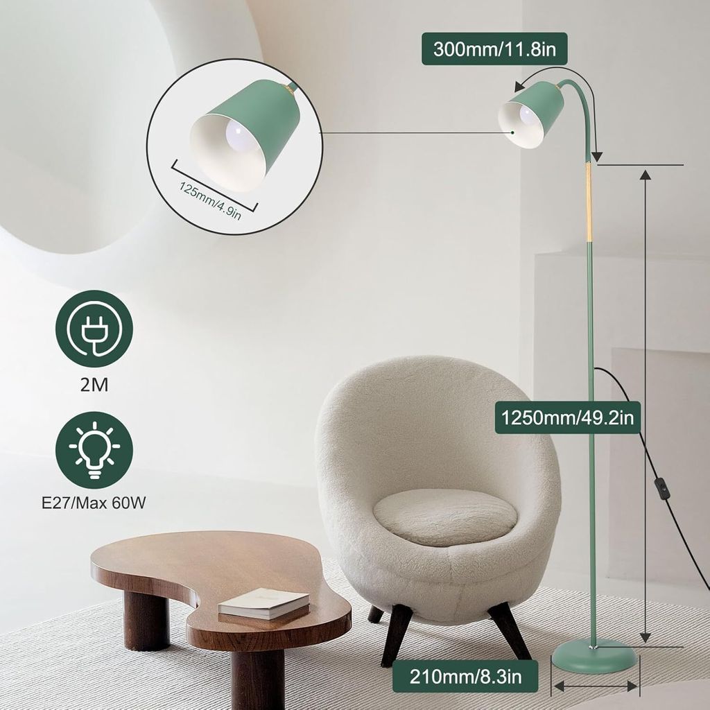 ANTENLICHT Leselampe Stehlampe E27 Fassung Max.60W Produktbild 4