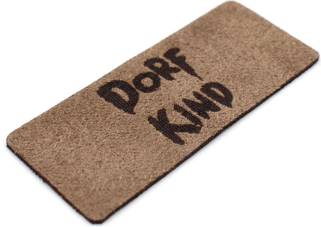 10er Set Nählabels in Wildleder-Optik – Hochwertige Einnähetiketten für DIY, Kleidung & Accessoires LS01-09 Set - Dorfkind