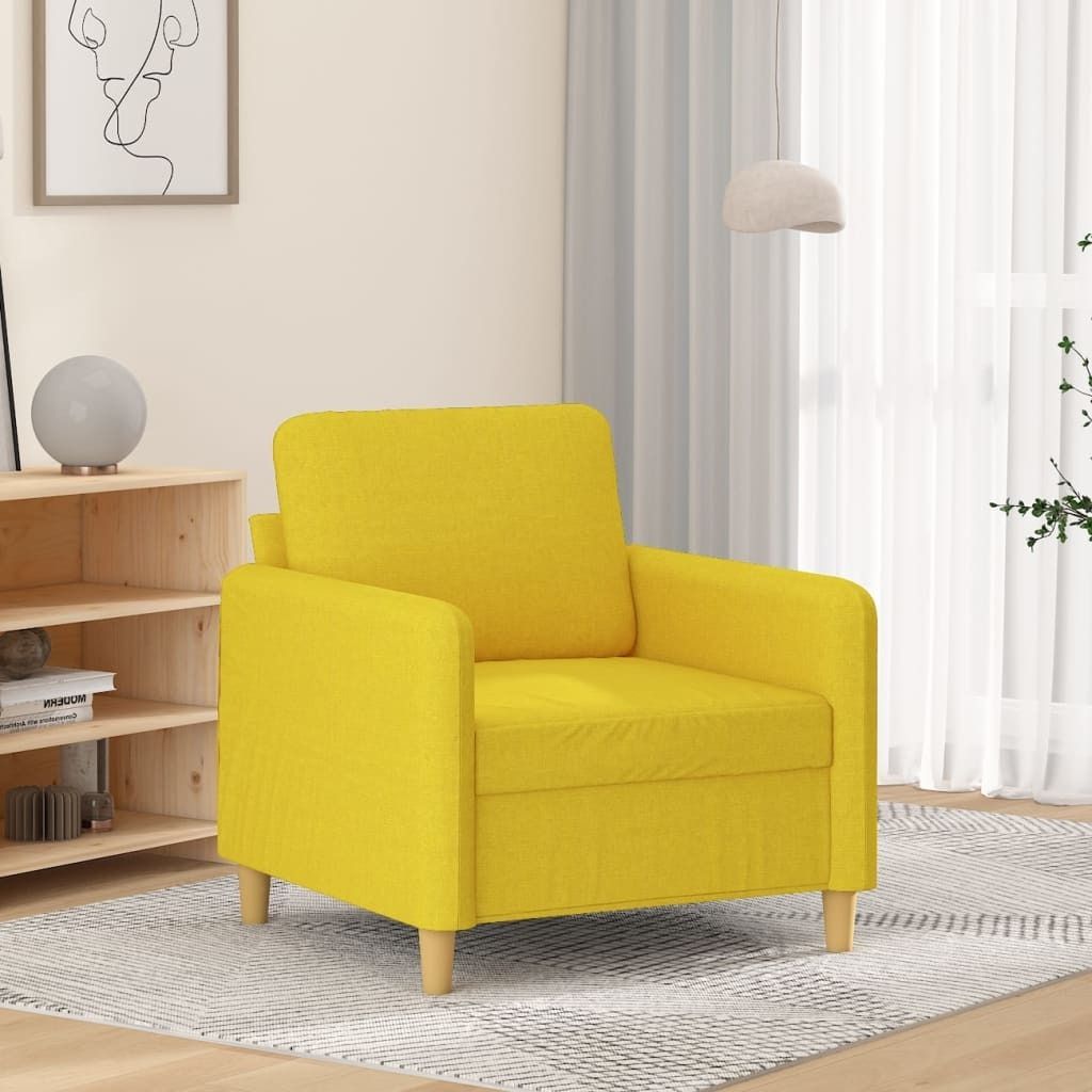 Eleganten-Stil Sessel Hellgelb 60 cm Stoff - Klassische Sofas Hommie7676837 1parcel