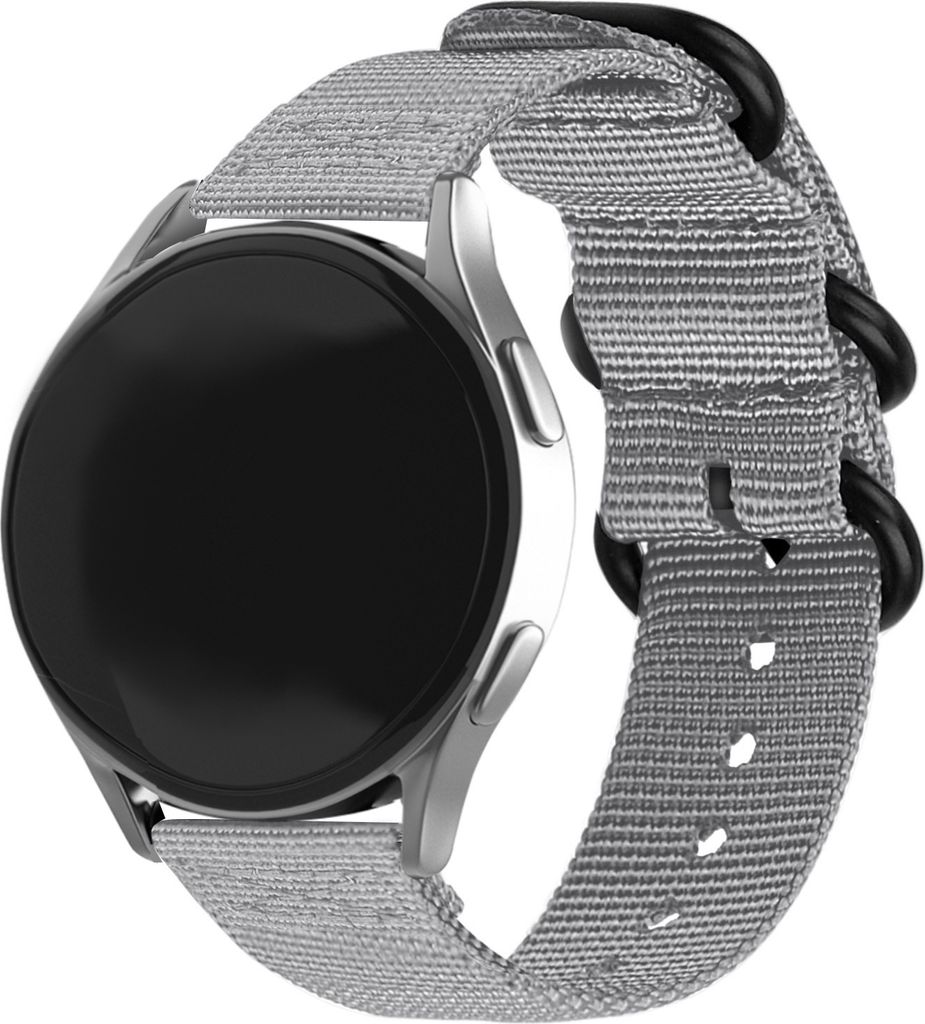 Strap-it Samsung Galaxy Watch 6 Classic 43mm Nylon Schnallenarmband (Grau)