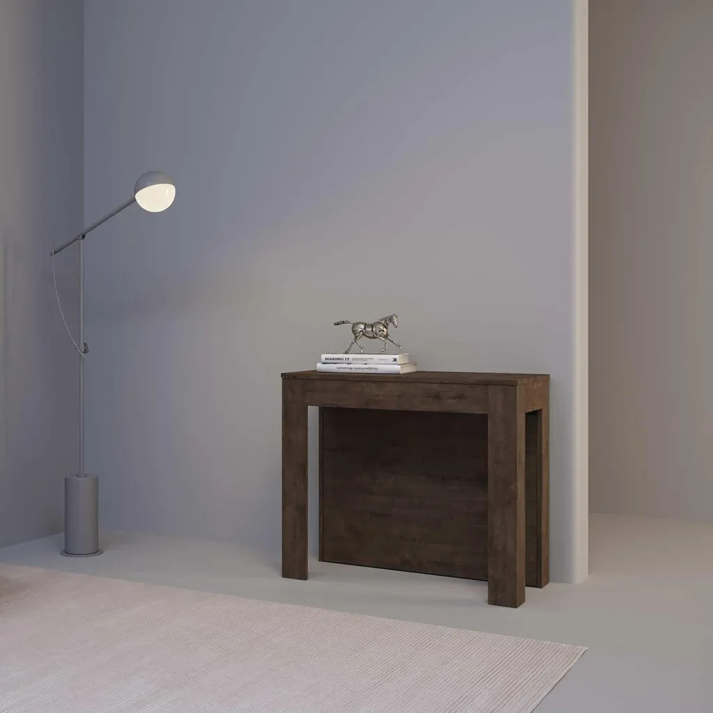 Console extensible 90x42/290cm Cayman Noyer avec rallonges intégrées - 2