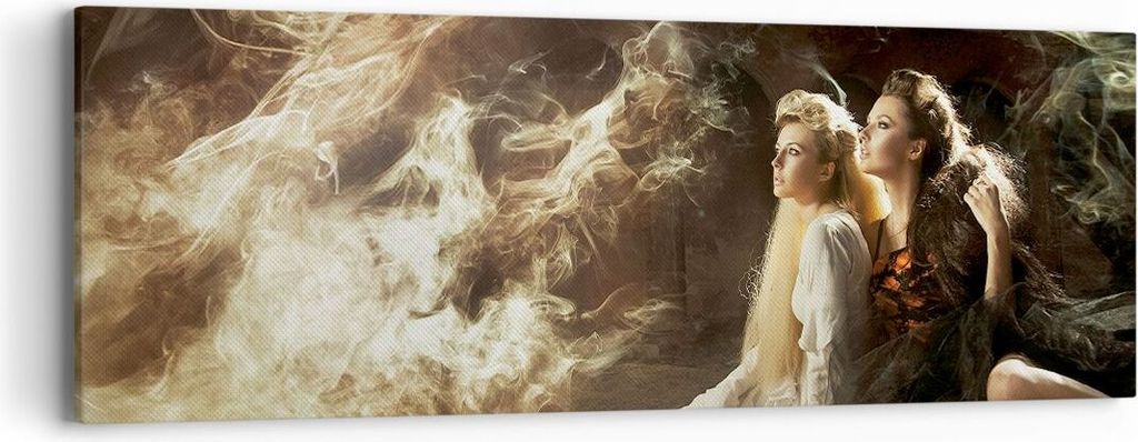 Bild auf Leinwand - Leinwandbild - Vogel Körper Mode Blume - 90x30cm - Wand Bild - Wanddeko - Leinwanddruck - Bilder - Kunstdruck - Wanddekoration...