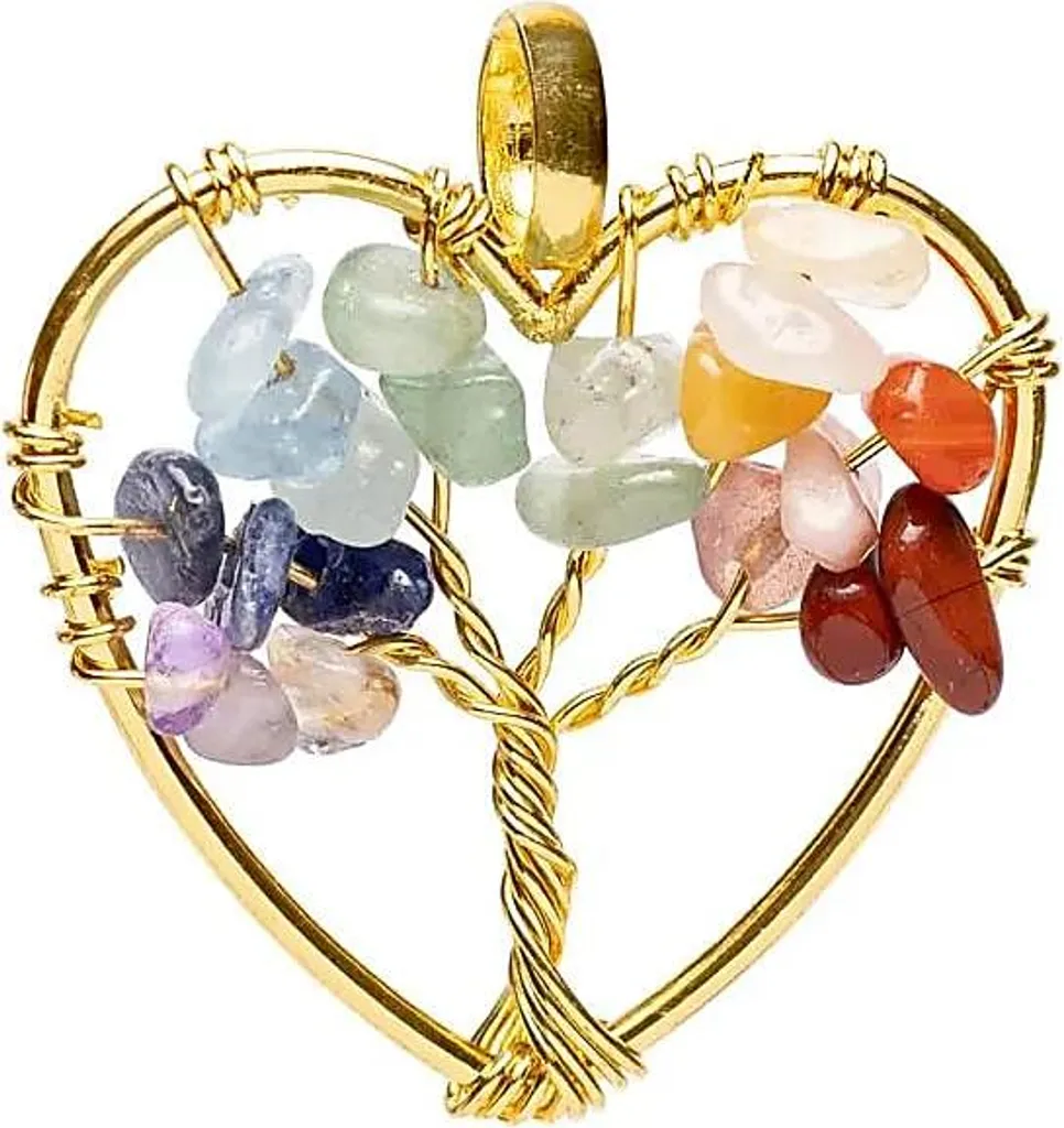 Pendentif Arbre de Vie Coeur Doré 3cm : Pack 3x pour Équilibre