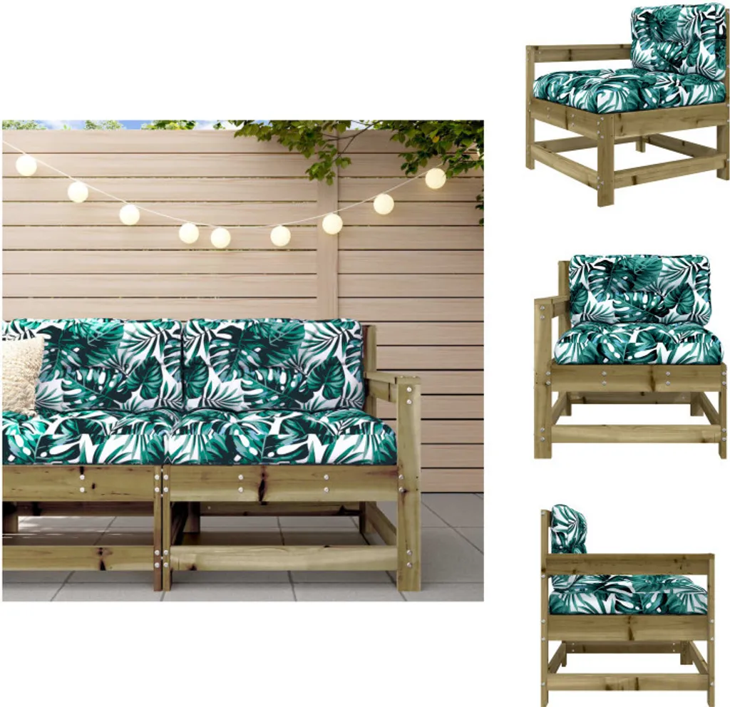 Poltrona Giardino Legno Pino Impregnato vidaXL + Cuscini | Offerta Online