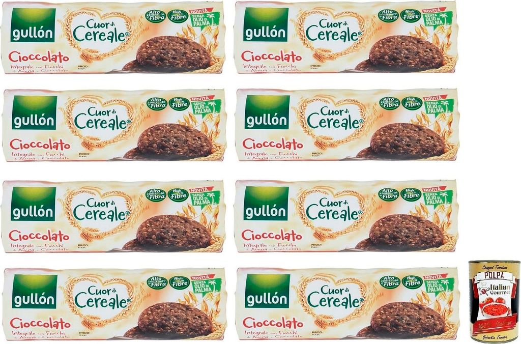8x Gullón Cuor di Cereale Cioccolato Kekse,Vollkornkekse Produktbild 