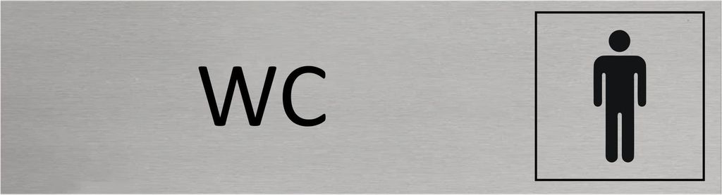 CombiCraft Aluminium Türschild WC Herren 165x45mm mit Produktbild 