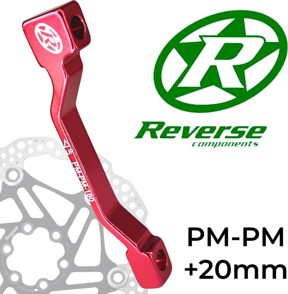 Reverse Bremsscheiben Adapter PM-PM Ø 180mm +20mm Rot Produktbild 