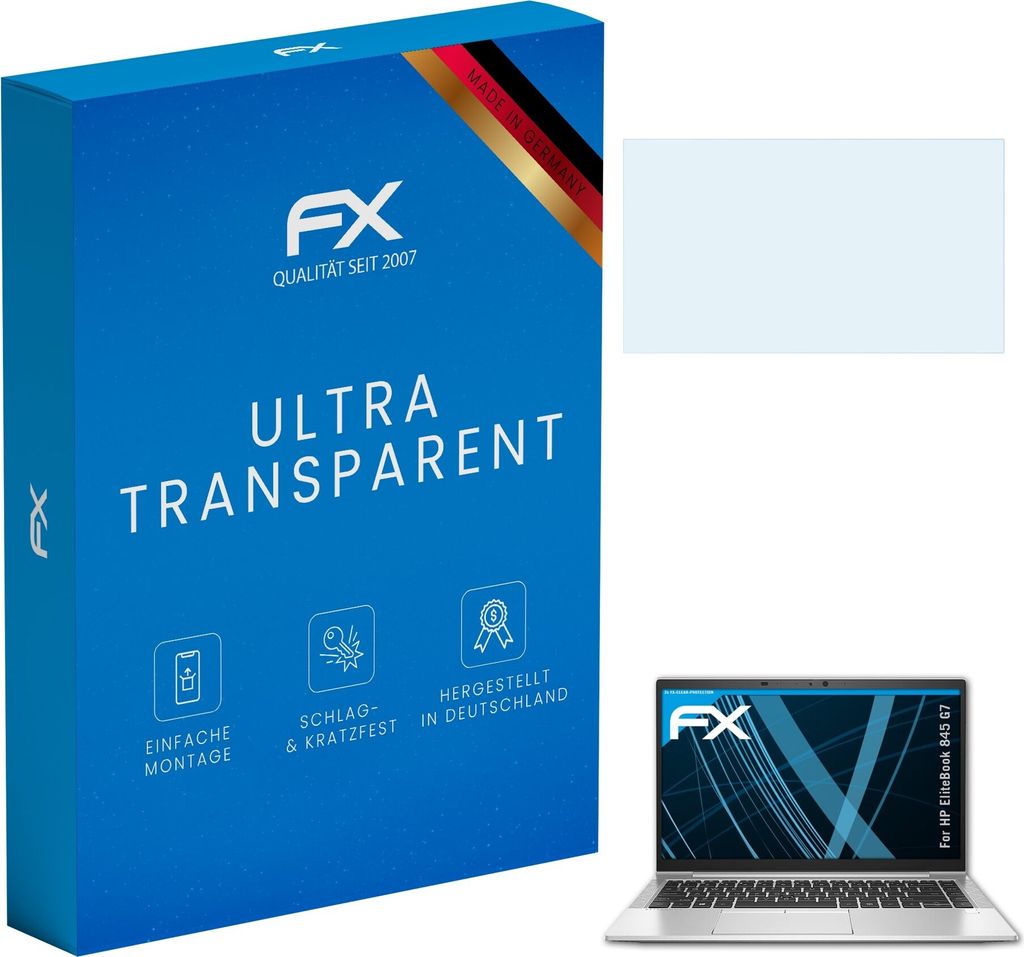 atFoliX FX-Clear 2x Schutzfolie kompatibel mit HP EliteBook 845 G7 Displayschutzfolie