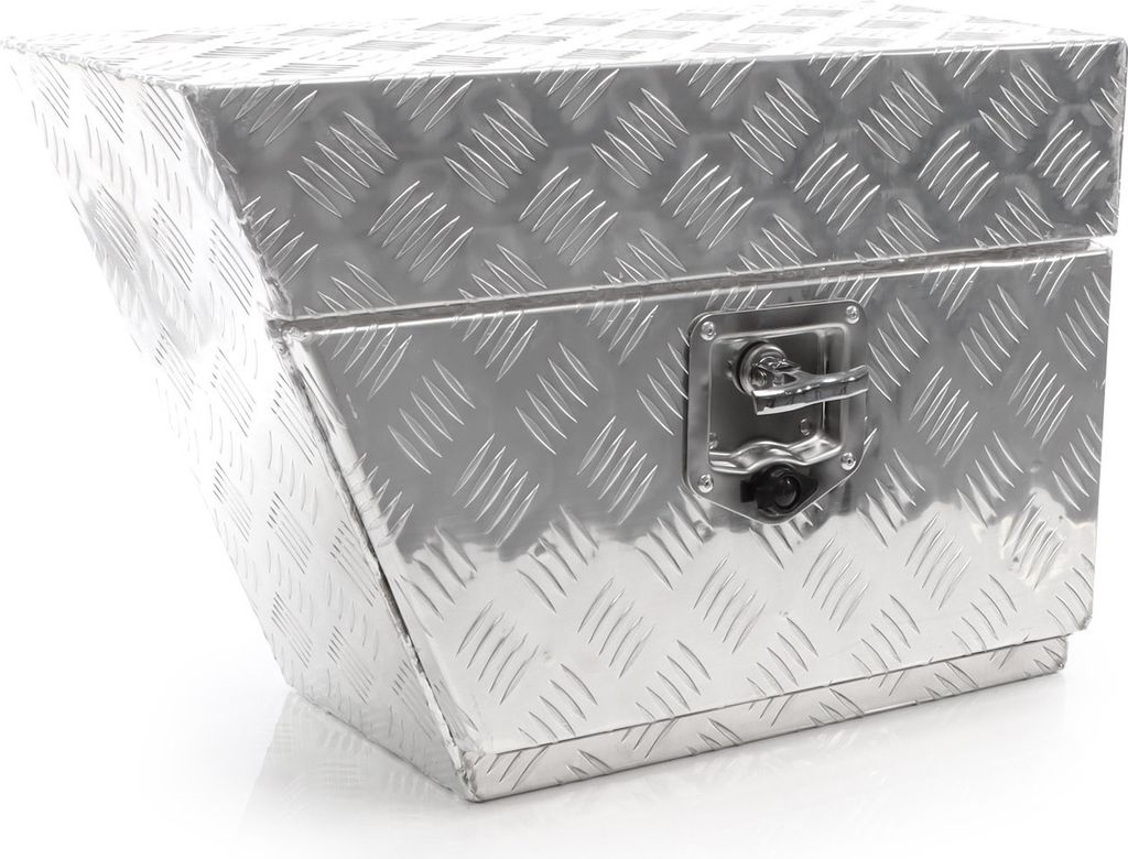 XPOtool Alu Unterbaubox links 60x25x40 cm / 6 kg bis 50 L / 20 kg vollgeschweißt robust für Pkw, Anhänger, Lkw Nutzfahrzeuge, robuste Staubox un...