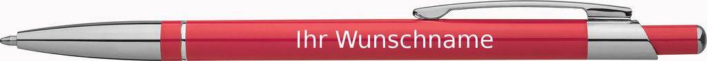 Kugelschreiber mit Gravur / aus Metall / slimline / Kugelschreiberfarbe: rot