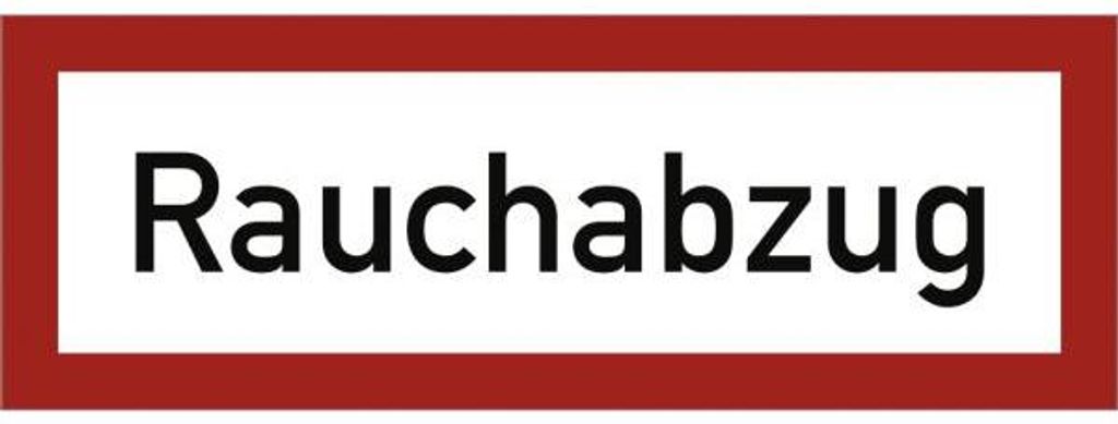 Dreifke Schild Rauchabzug, Kunststoff, 297x105 mm