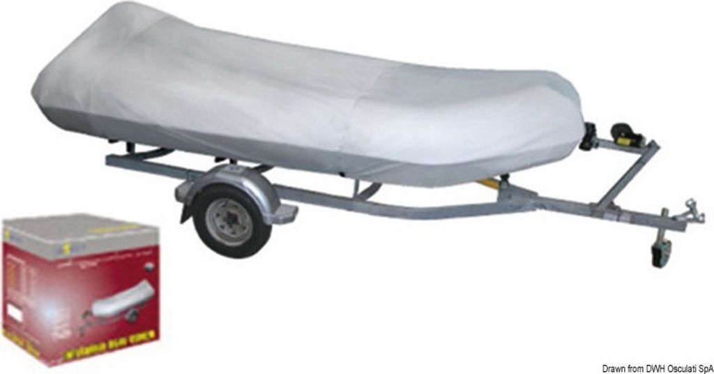 Persenning, grau f. Schlauchboote 360/390 cm , 1 Stück