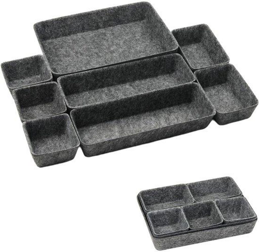 Modulare Organisationsboxen - Gesponnen Fleece - Set aus 8 - Ladegerät organisieren
