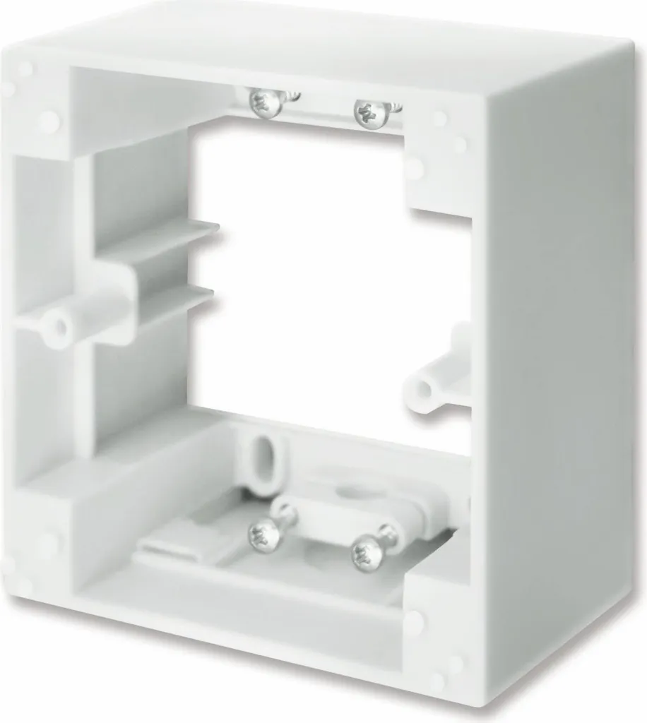 Schellenberg Cadre Apparent Simple Carré Blanc pour Montage en Saillie