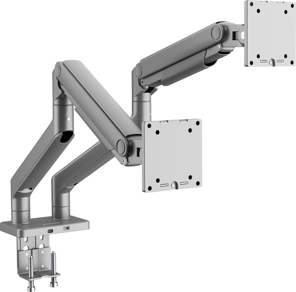 Monitor Halterung für 2 Monitore für 17 bis 45 Zoll Monitorarm Bildschirmhalterung Metall