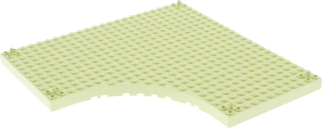 1x Lego Bau Platte modifiziert 24x24x1 hell grün Ausschnitt Produktbild 