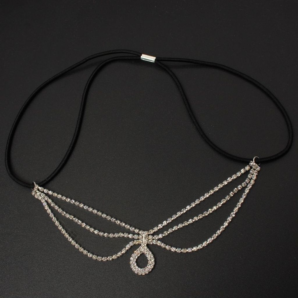 Edles Hochzeits Haarband mit Strass Modell 4 Produktbild 