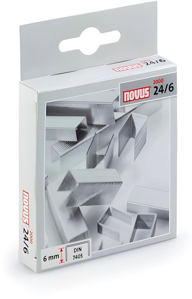 Novus Heftklammern 24/6 DIN 2.000 Stück, Schenkellänge 6 mm