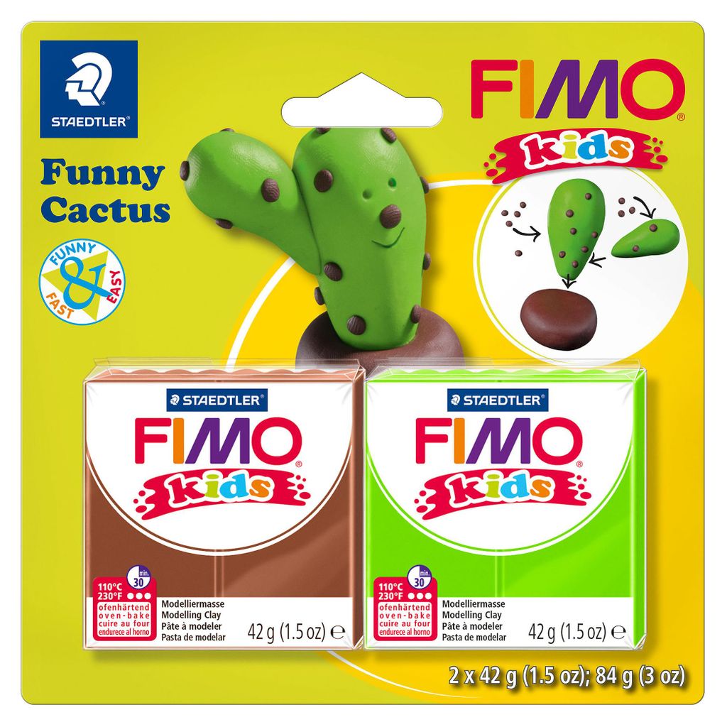 FIMO kids Modellier-Set "Funny Cactus" ofenhärtend