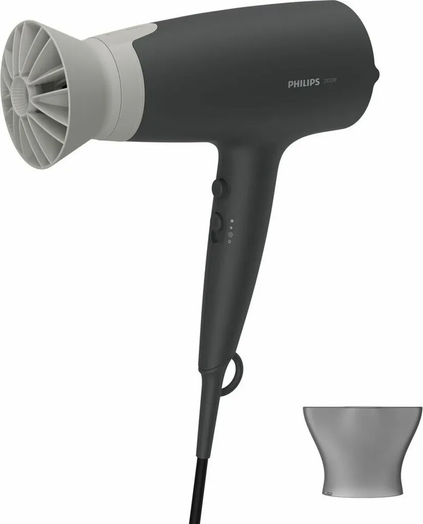 Sèche-cheveux Philips 2100W Gris haute performance avec séchage thermostat