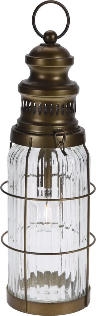 Lampión s LED žiarovkou 38 cm sklo / kov Obrázok produktu 