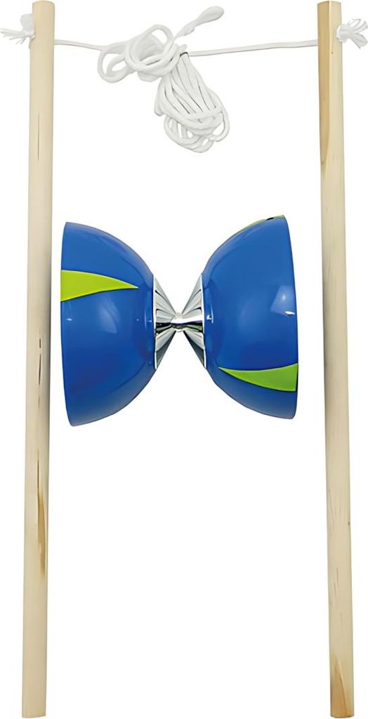 Diabolo Set blau grün, 1 Diabolo Doppelrolle aus Kunststoff Produktbild 