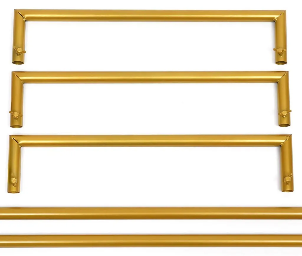 Support Fond de Mariage Stable : Arche Métallique Or Facile à Assembler - 6