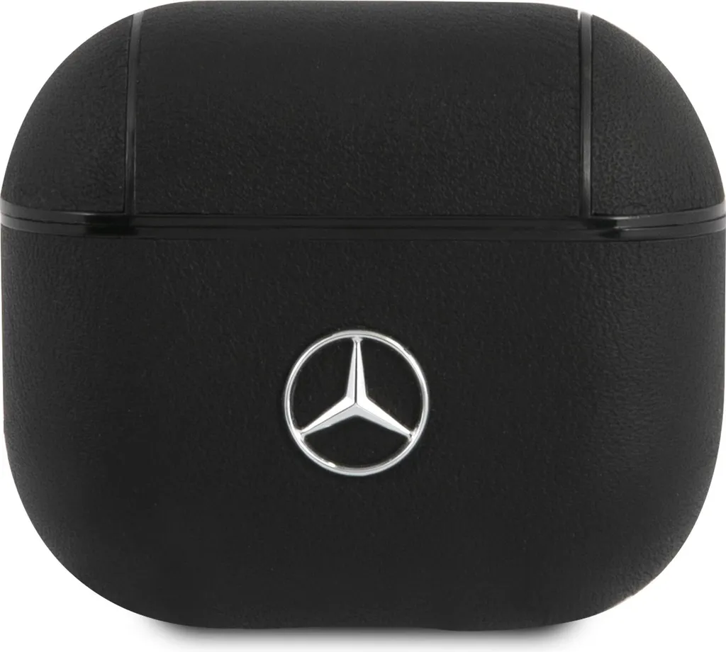 Cover Mercedes AirPods 3 Nero Linea Elettronica | Protezione in Pelle