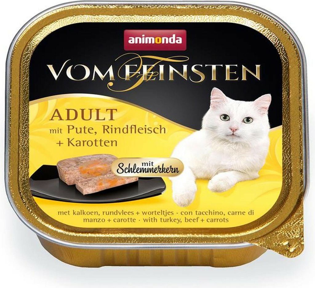 Animonda Vom Feinsten Adult Schlemmerkern mit Pute, Rindfleisch & Karotten 100gx32