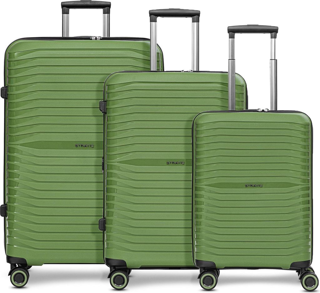 Stratic Shine 4 Rollen Kofferset 3-teilig mit Dehnfalte