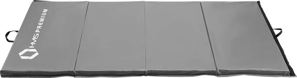Matelas de gym pliable gris 2400 x 1200 mm idéal pour yoga et HIIT